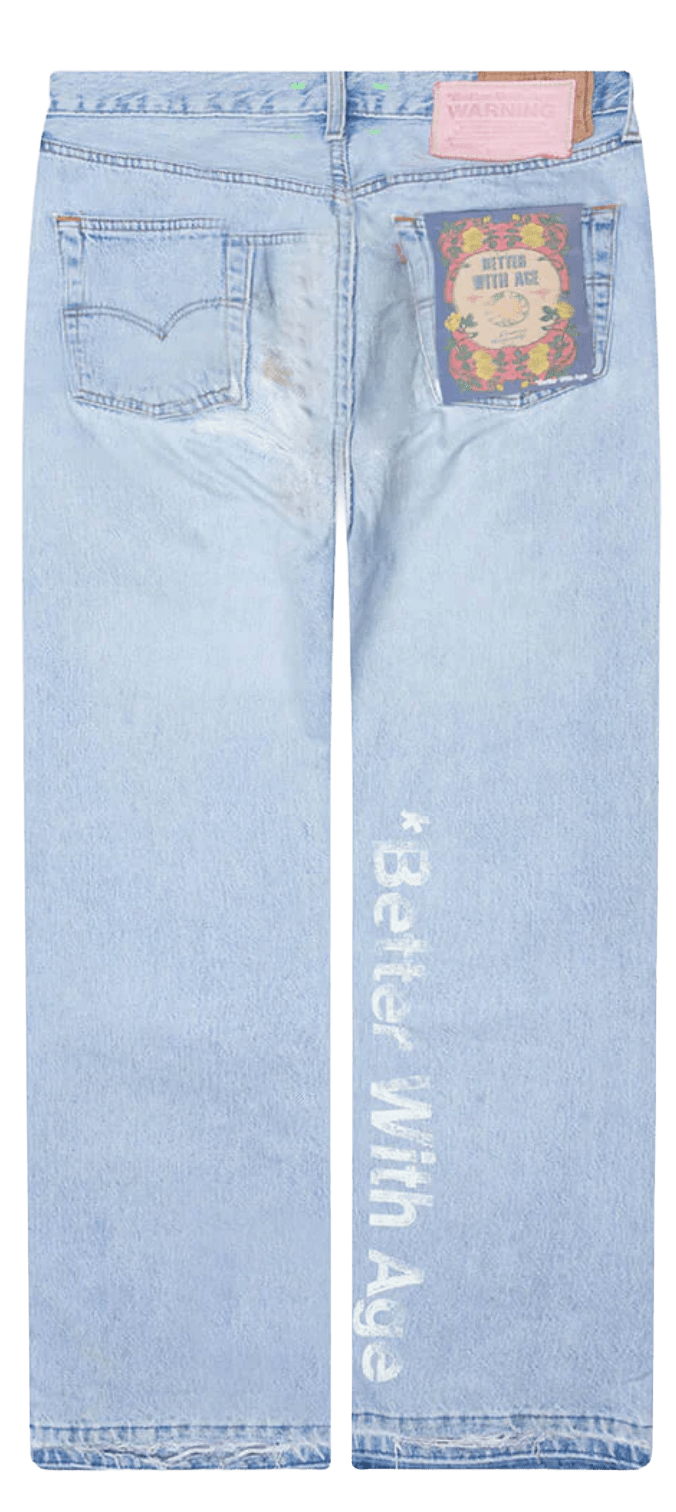 Better With Age 'Blue' Moniker Indigo Denim Jeans