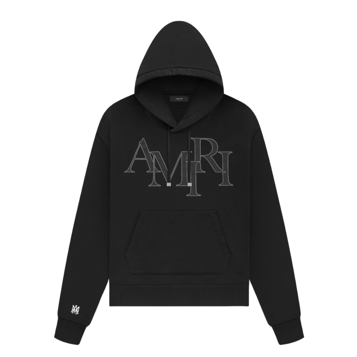 AMIRI 'Applique Logo' Black Hoodie