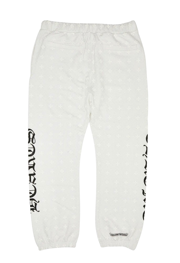 Chrome Hearts 'Monogram Cross White' Sweatpants