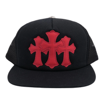 Chrome Hearts 'Red Triple Cross' Trucker Hat