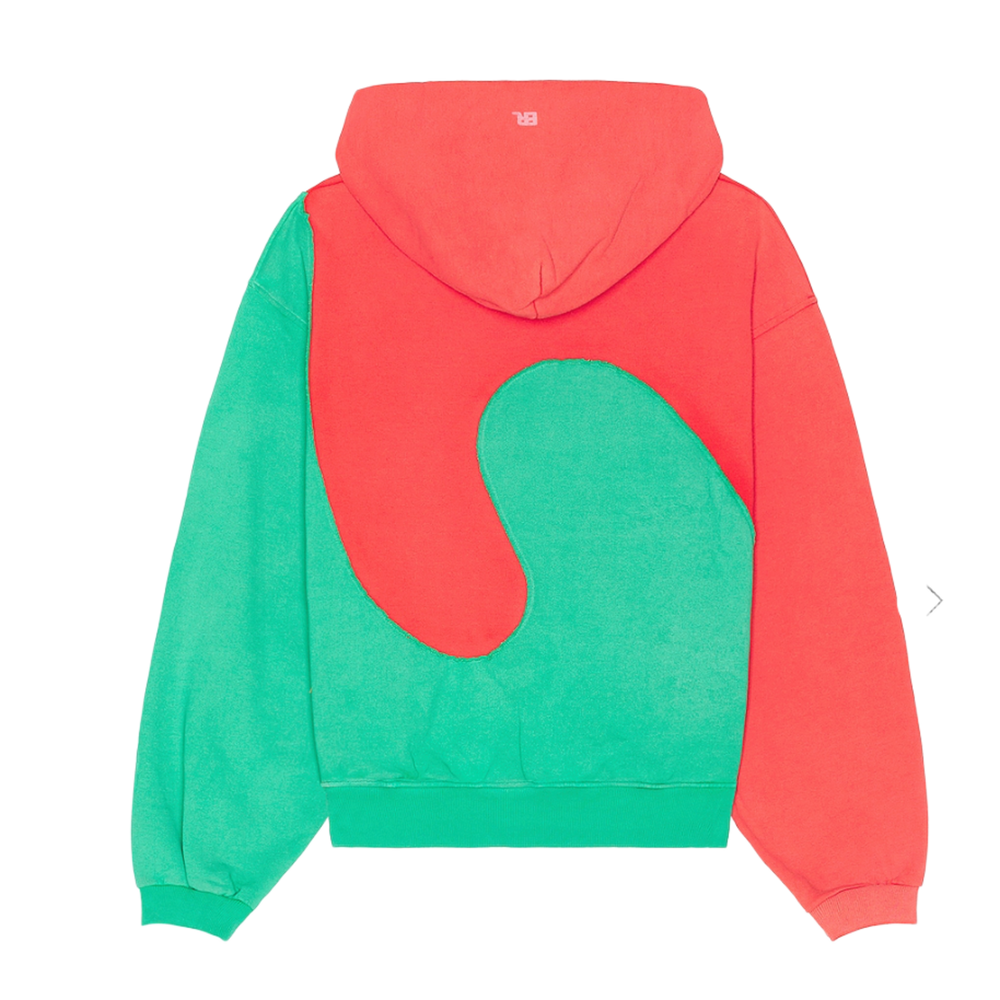 ERL 'Red/Green' Swirl Hoodie