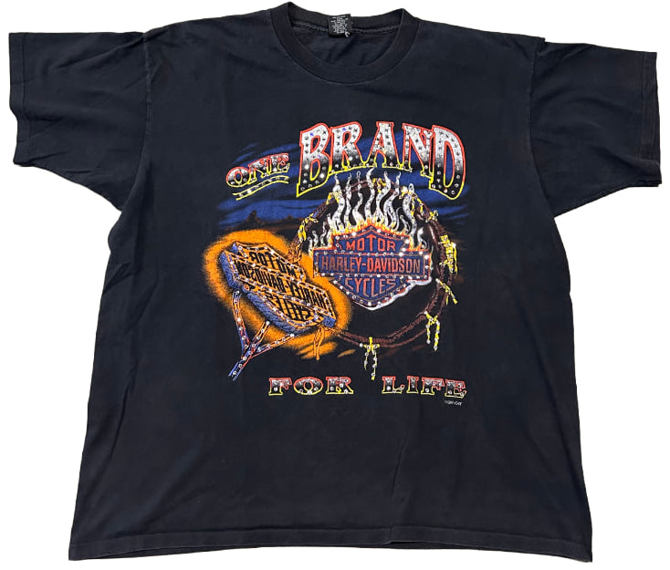 Harley Davidson 'One Brand For Life' Rhinestone Vintage Tee