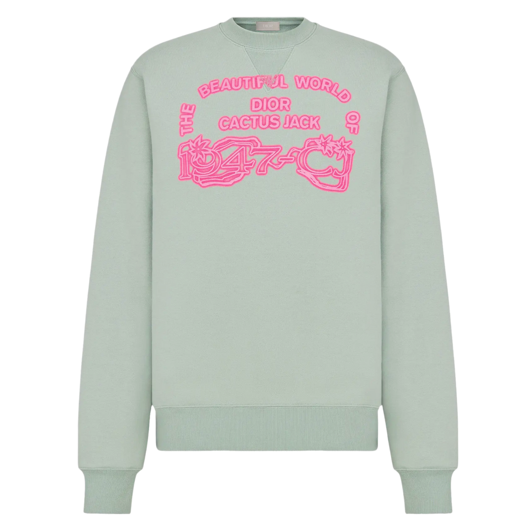 Dior x Cactus Jack 'Beautiful World' Grey Crewneck