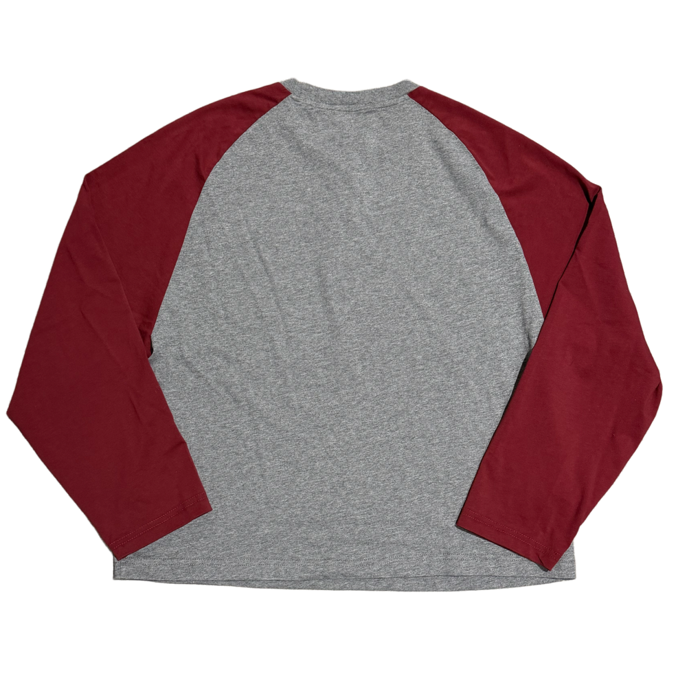 Miu Miu 'Grey/Maroon' Henley Longsleeve