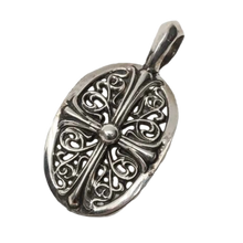 Chrome Hearts 'Silver' Oval Cross Pendant