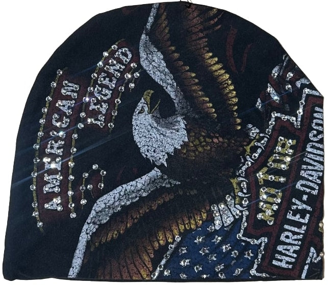 Bossi 'American Legend Eagle' Rhinestone Vintage Beanie