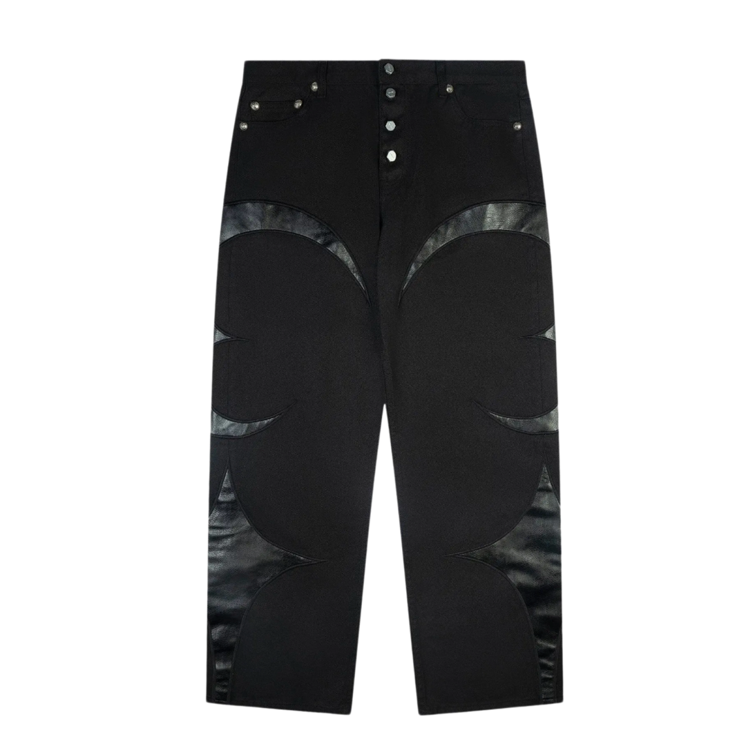 Thug Club 'Leather Washing Denim' Black Jeans