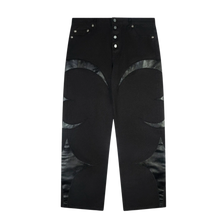 Thug Club 'Leather Washing Denim' Black Jeans
