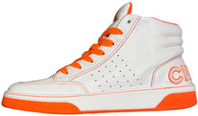 Chanel 20P Calfskin Neon Logo High Top Sneakers