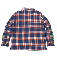 Chrome Hearts 'Green Logo' Blue Kids Flannel Shirt