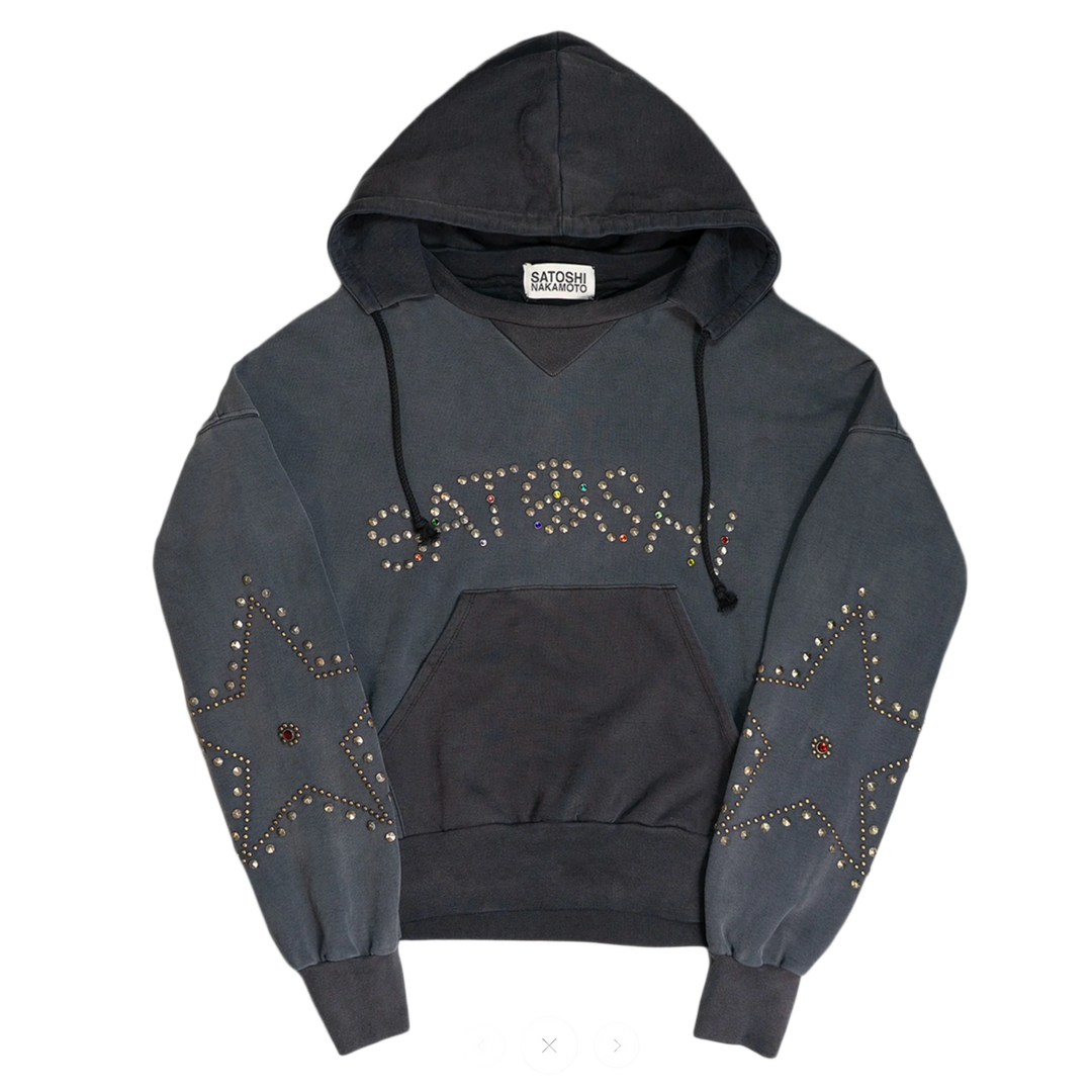 Satoshi Nakamoto 'Star Studded' Black Hoodie
