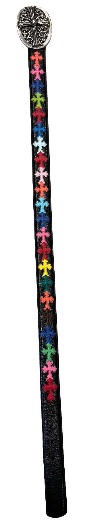 Chrome Hearts 'XXL Oval Buckle Multi Color Patch' Belt