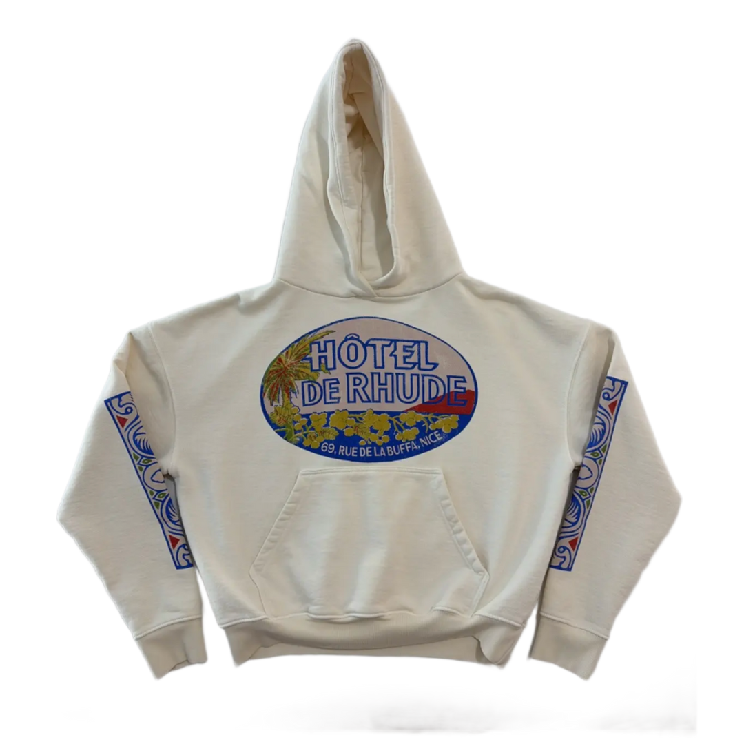 Rhude 'Cream' Hotel De Rhude Hooded Sweatshirt