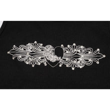 Chrome Hearts Vintage Women's 'Black' Studded Floral Heart Tank Top