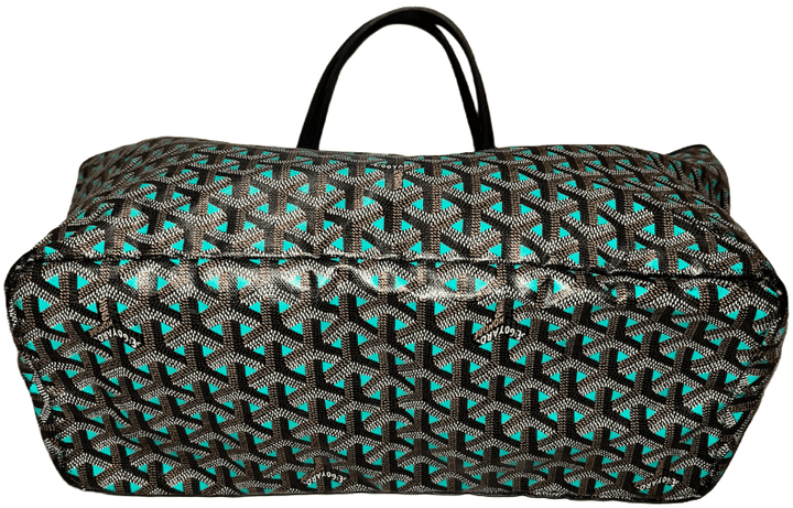 Goyard 'Black/Teal' Saint Louis PM Tote Bag