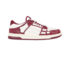 Amiri 'Burgundy & White' Bandana Skeleton Low Top Sneakers
