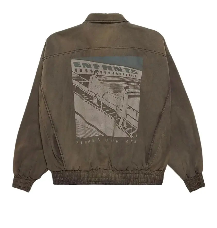Enfants Riches Deprimes 'Death In Flight' Brown Bomber Jacket