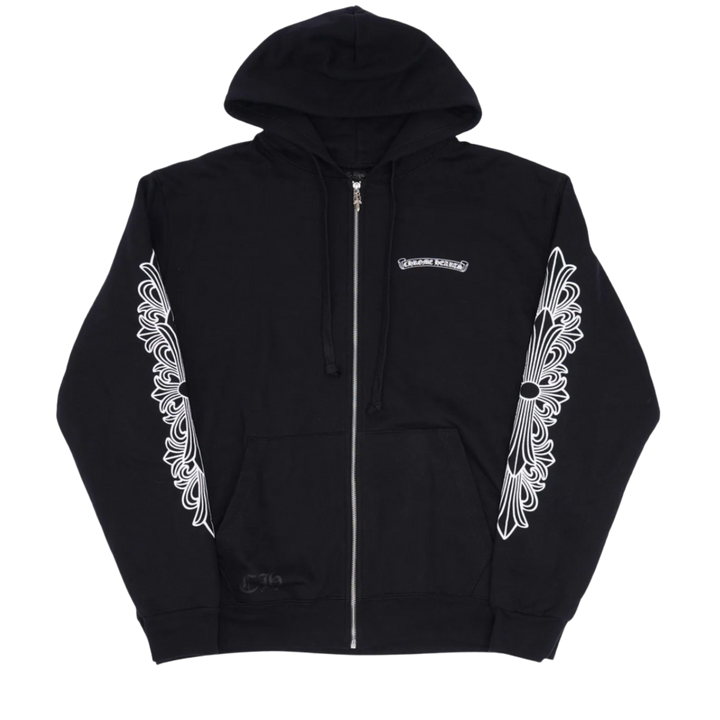 Chrome Hearts 'Aspen Exclusive' Black Thermal Lined Zip Up Hoodie