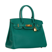 Hermes 'Malachite Epsom' Gold Hardware Birkin 30 Bag