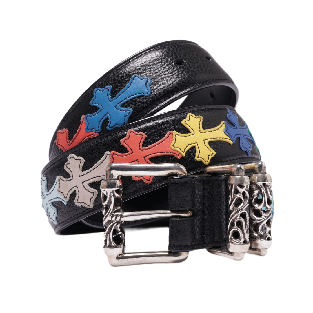 Chrome Hearts 'Multicolor' Cemetery Patch Double Roller Belt