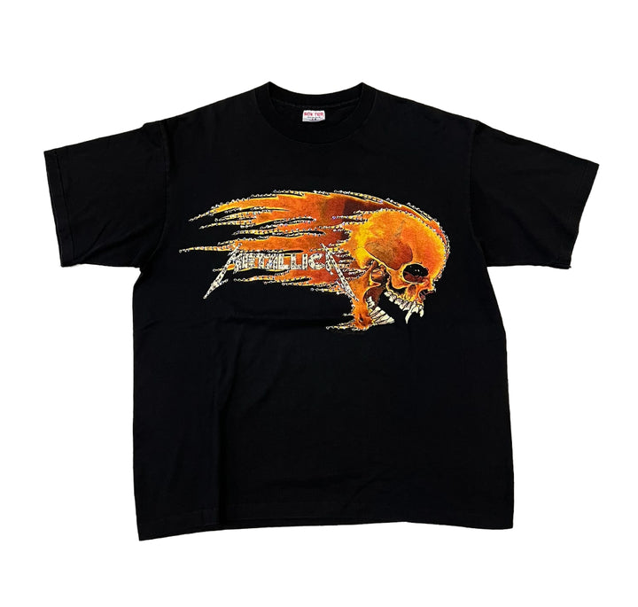 Metallica 'Flaming Skull' Rhinestone Vintage Tee