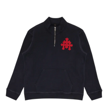 Chrome Hearts 'Triple Red Cross Paper Jam' Navy Quarter Zip
