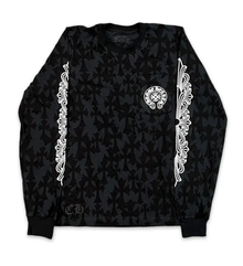 Chrome Hearts 'Monogram Cemetery' Floral Black Longsleeve Tee