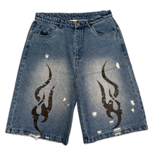 Chew Forever 'Blue Tribal Print' Denim Shorts