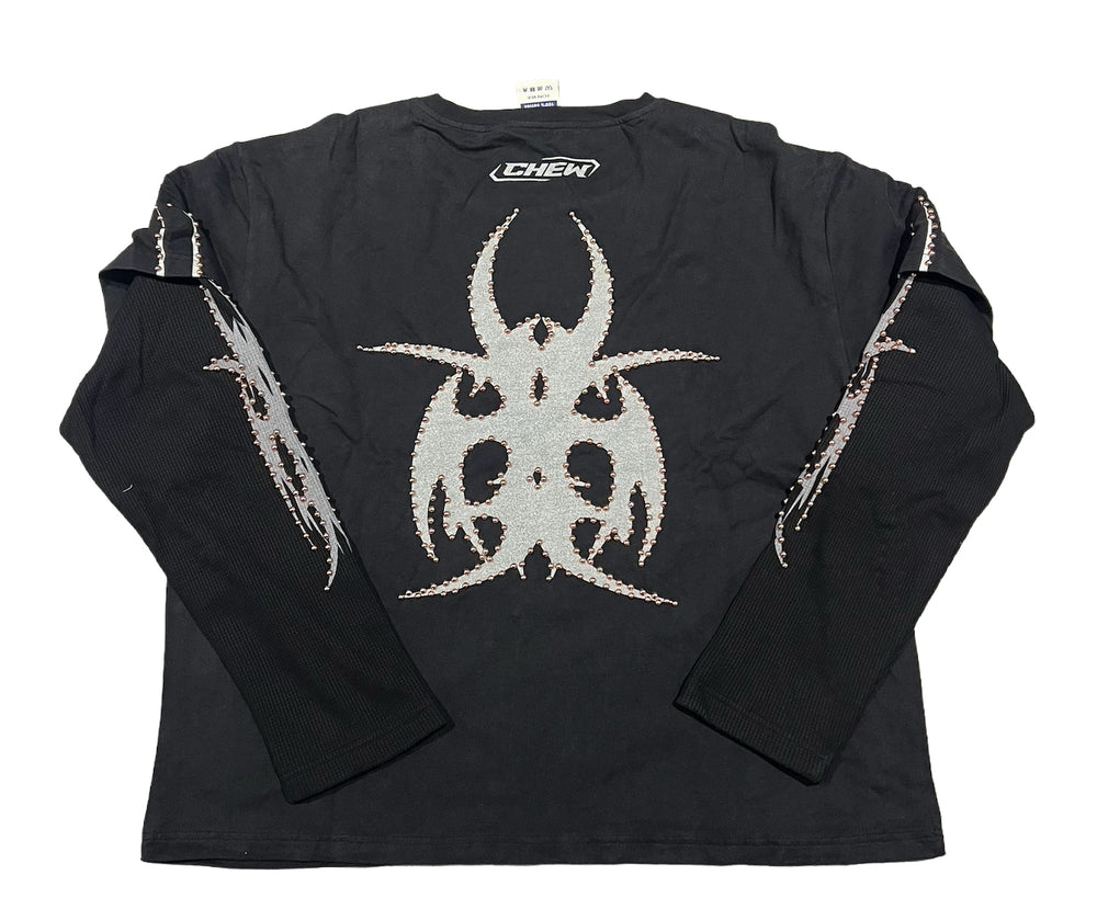Chew Forever 'Blacked Out' Studded Thermal Longsleeve