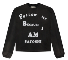 Satoshi Nakamoto 'Follow Me' Longsleeve Black Tee