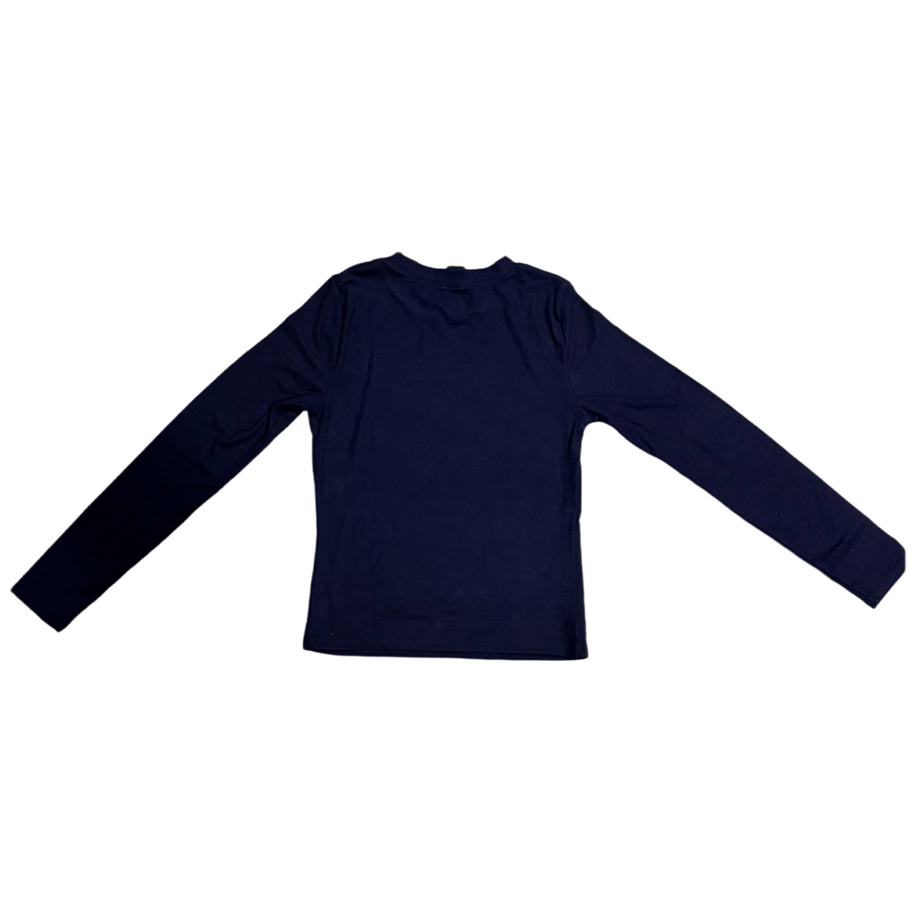 Chrome Hearts 'Navy' Bad Seed Ribbed Women's Longsleeve