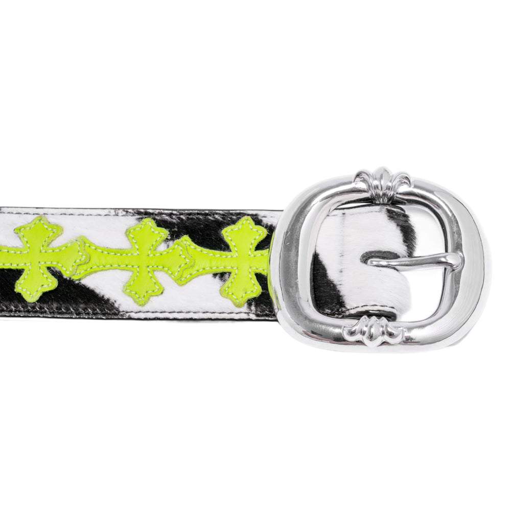 Chrome Hearts 'Zebra' Green Patch Gunslinger Belt