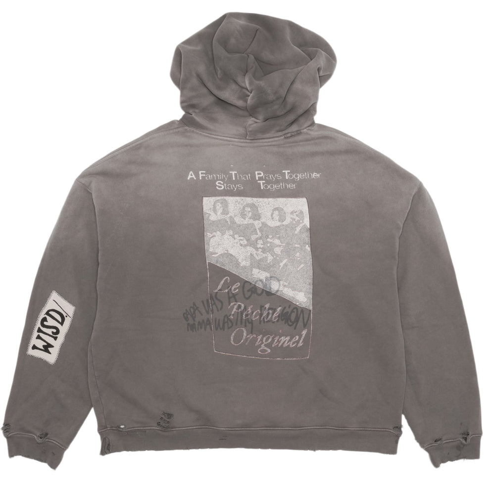 Paly 'Vintage No Explanation' Dristressed Grey Hoodie