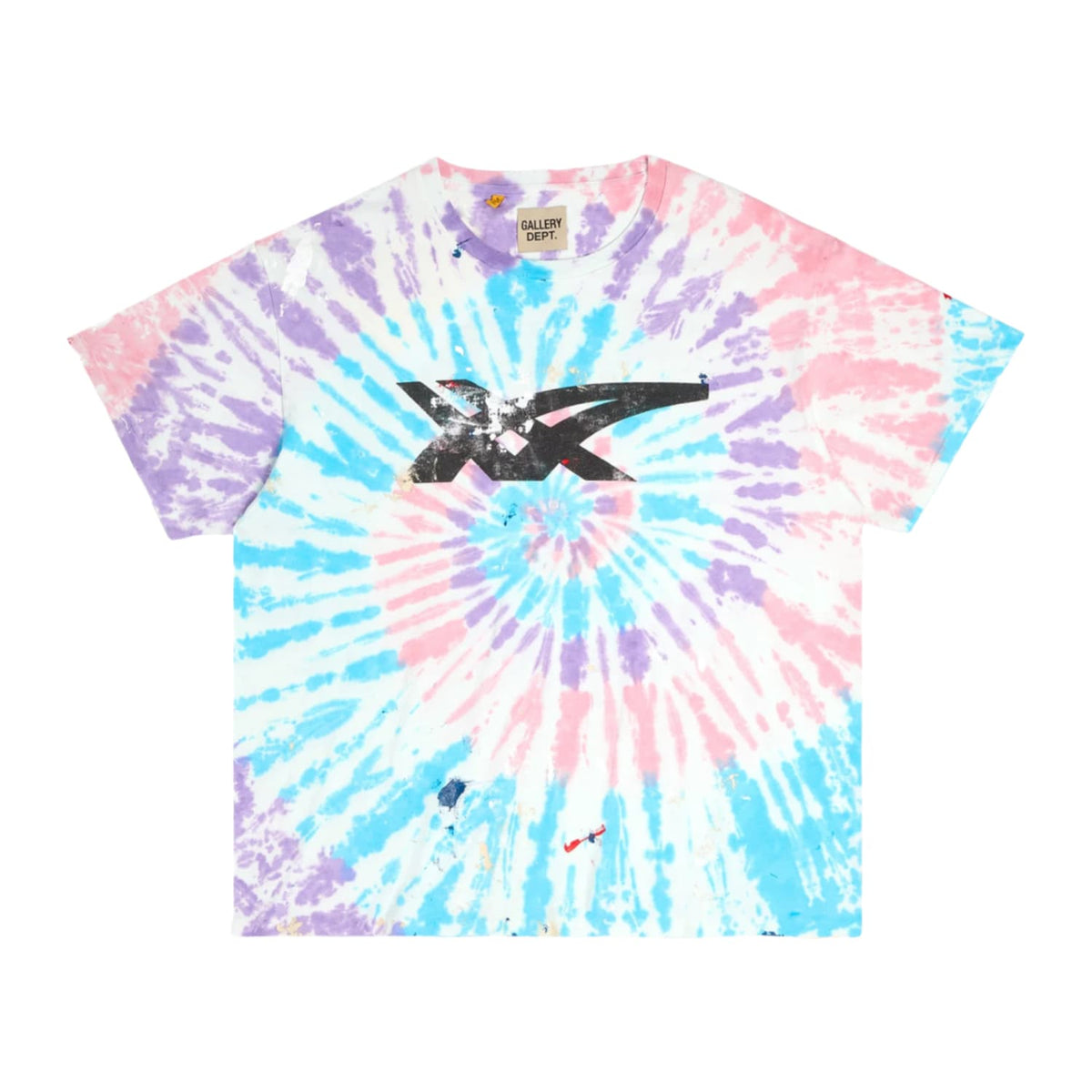 Gallery Dept. Asics 'Sound Mind Body' Multicolor Tie Dye Paint Tee