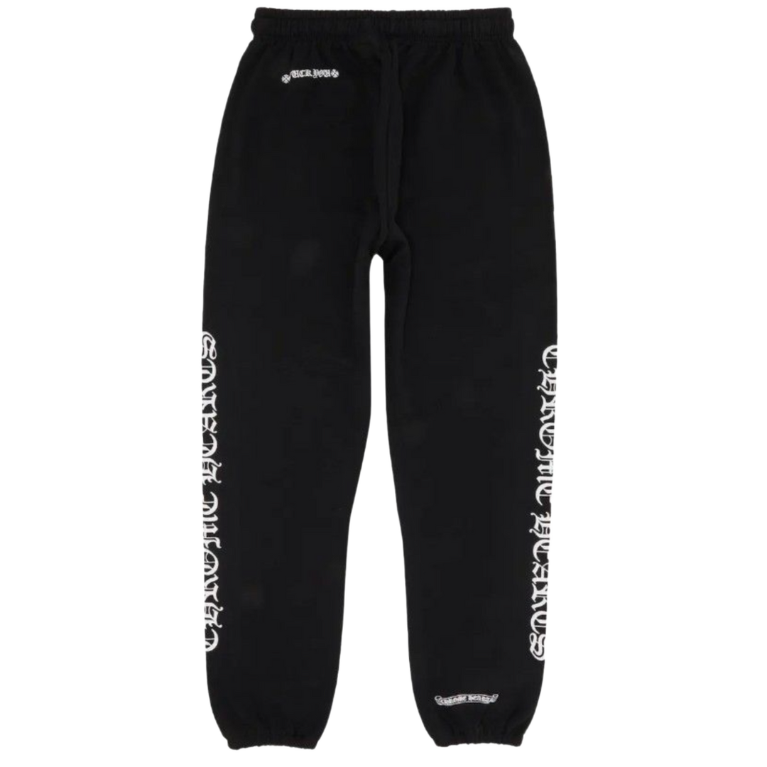 Chrome Hearts 'Black' Scroll Logo FU Black Sweatpants
