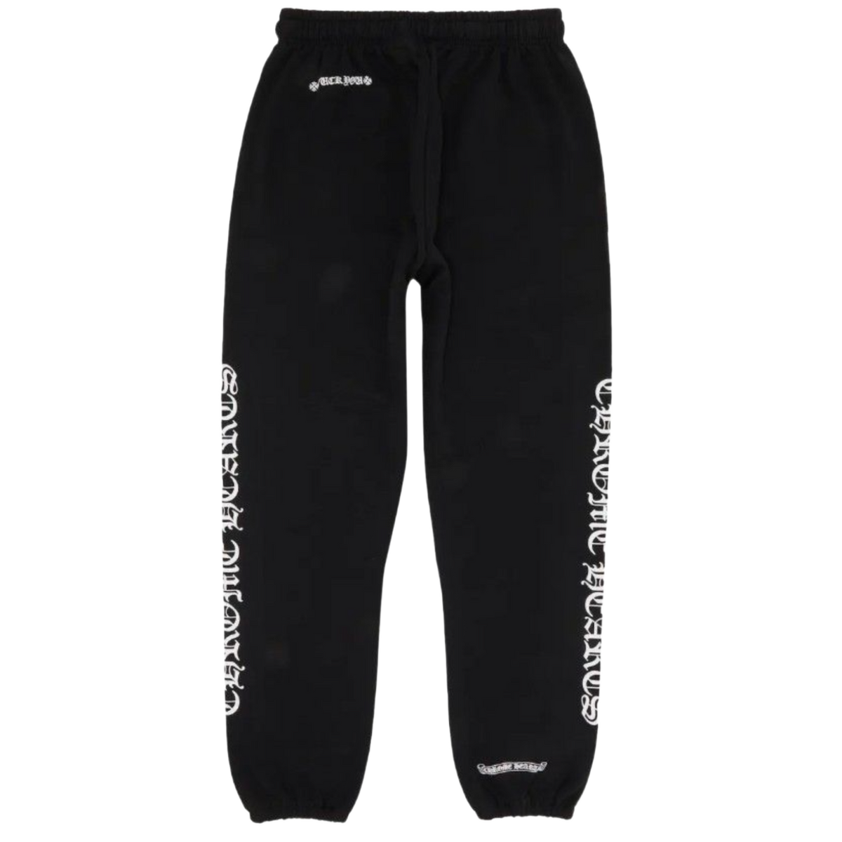 Chrome Hearts 'Black' Scroll Logo FU Black Sweatpants
