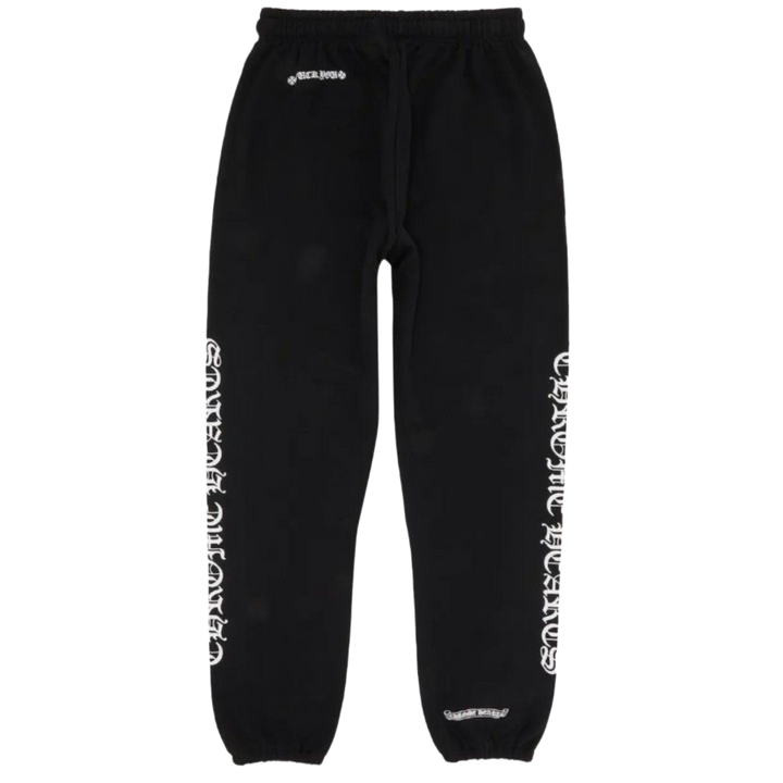 Chrome Hearts 'Black' Scroll Logo FU Black Sweatpants
