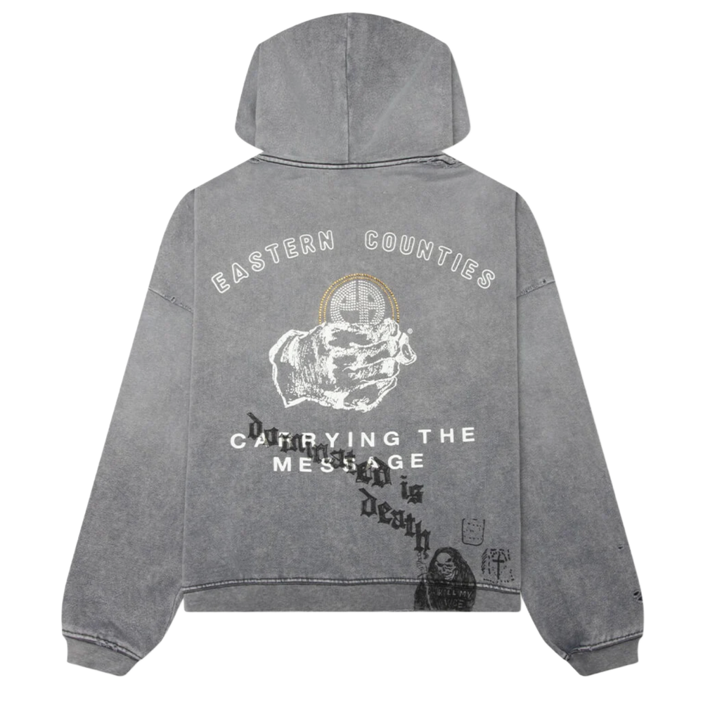 Paly Carrying The Message 'Light Grey' Zip-Up Hoodie