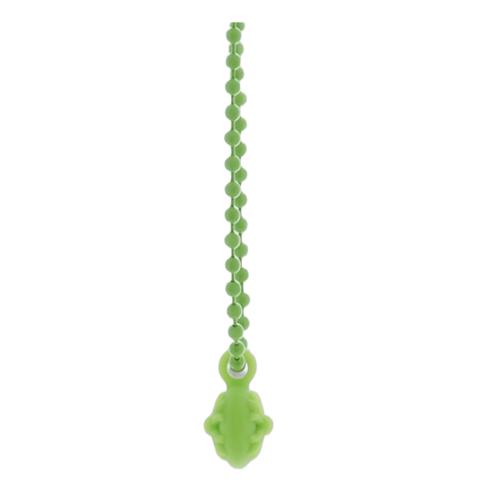 Chrome Hearts 'Green' Silichrome Crossball Charm Necklace 