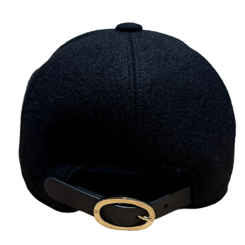 Chanel CC Cashmere and Lambskin 26C Adjustable Baseball Hat
