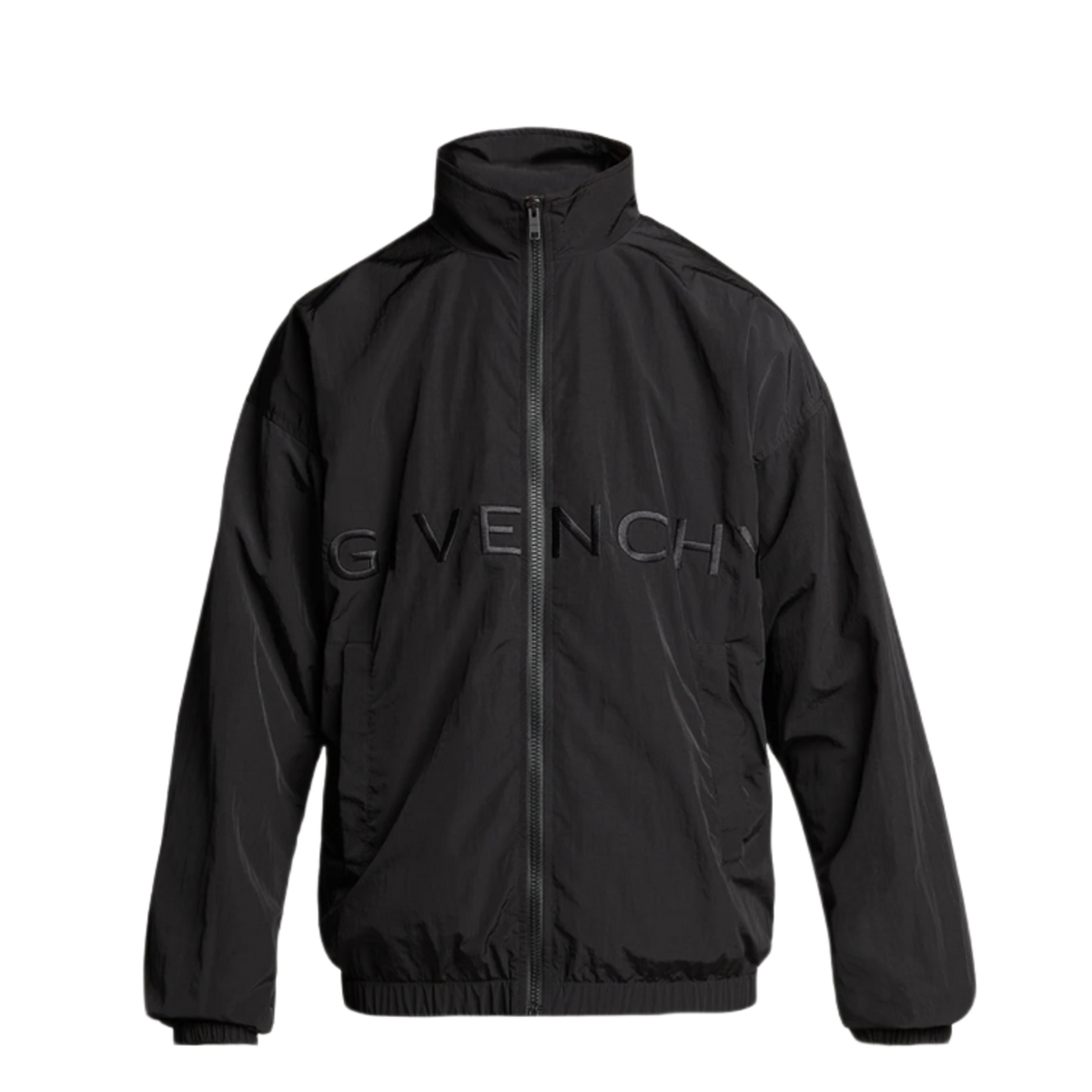 Givenchy 'Black Nylon Logo' Track Bomber Jacket