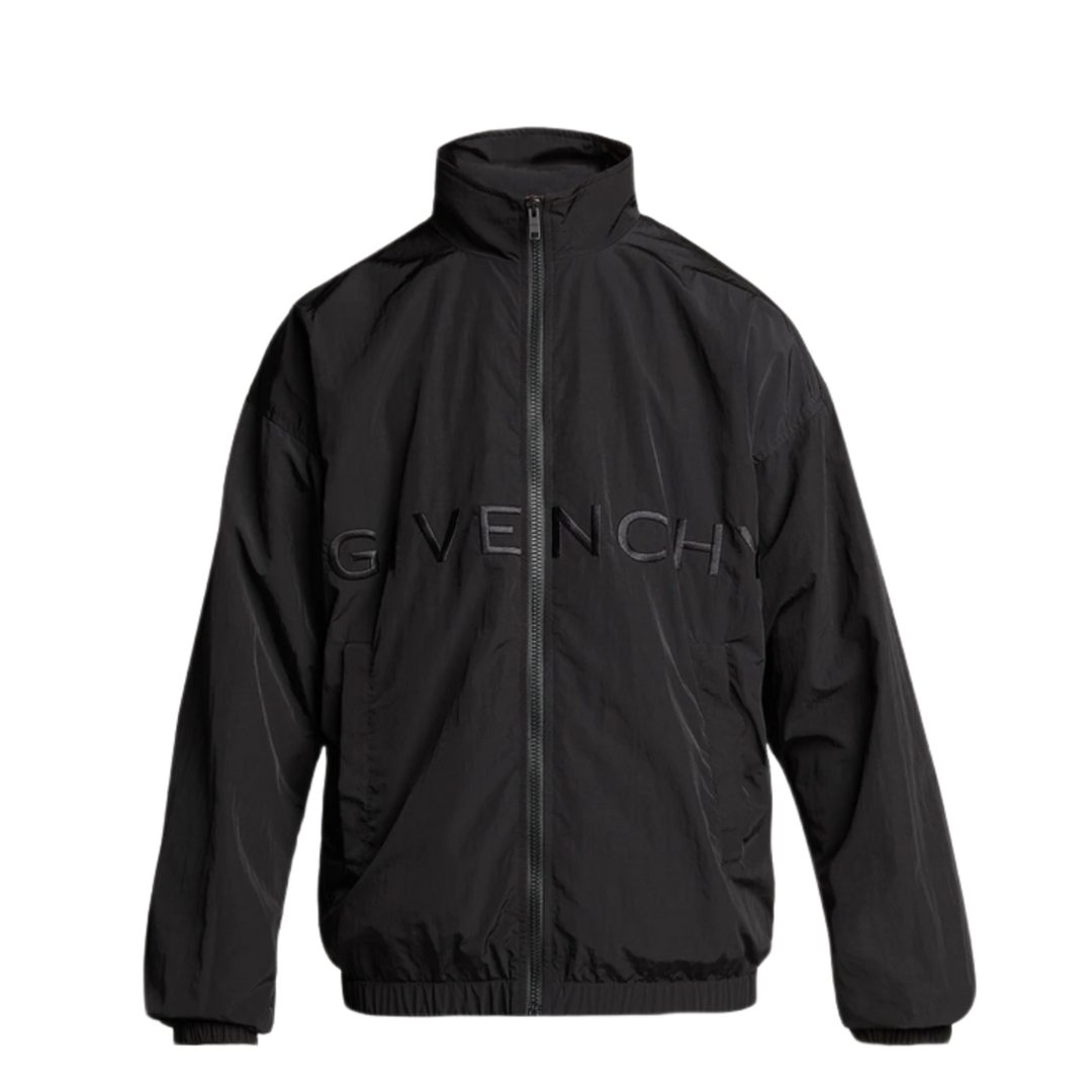 Givenchy 'Black Nylon Logo' Track Bomber Jacket