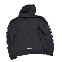 Chrome Hearts 'Vertical Logo FU Hood' Thermal Zip Up Black Hoodie