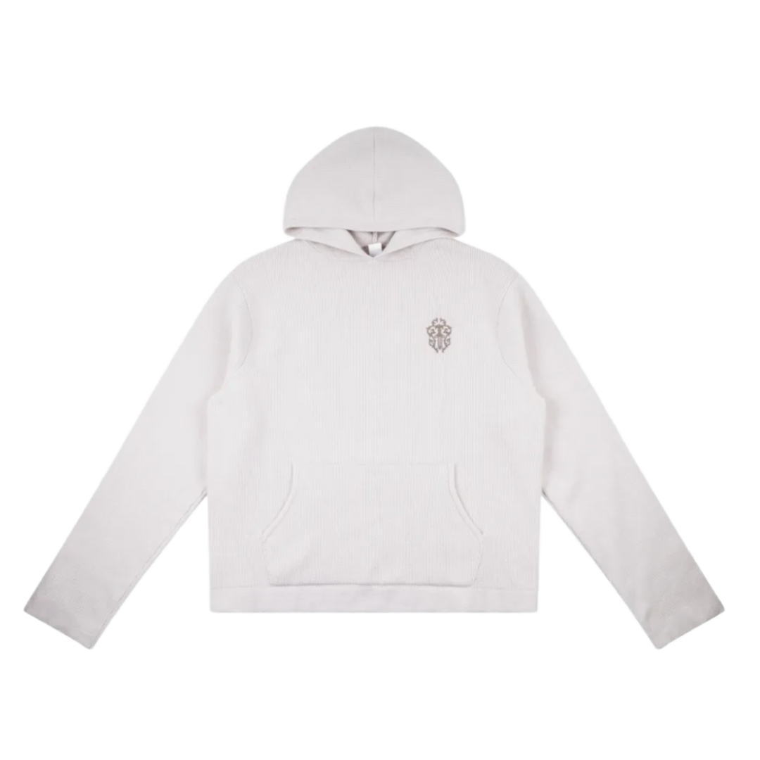 Chrome Hearts 'Embroidered Vine Dagger' Beige Cashmere Hoodie