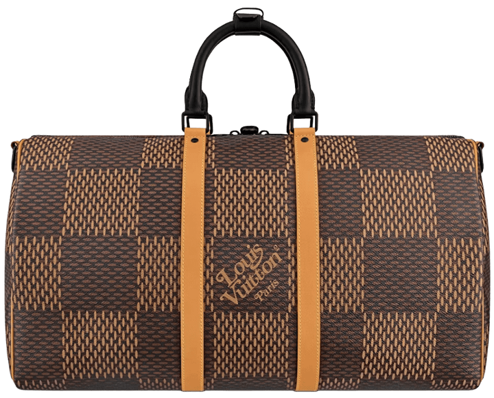 Louis Vuitton x Nigo Keepall Bandouliere Damier Ebene Giant 50 Brown