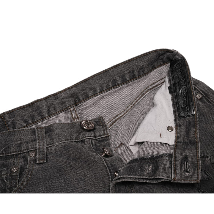 Chrome Hearts '20 Patch' Washed Black Jeans