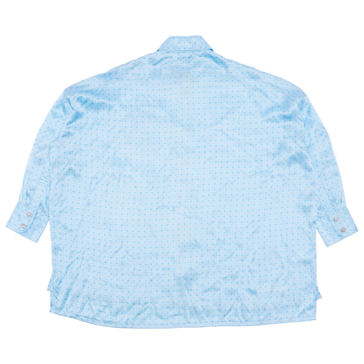 Chrome Hearts Rolling Stones Blue 'Silk' Button Up Shirt