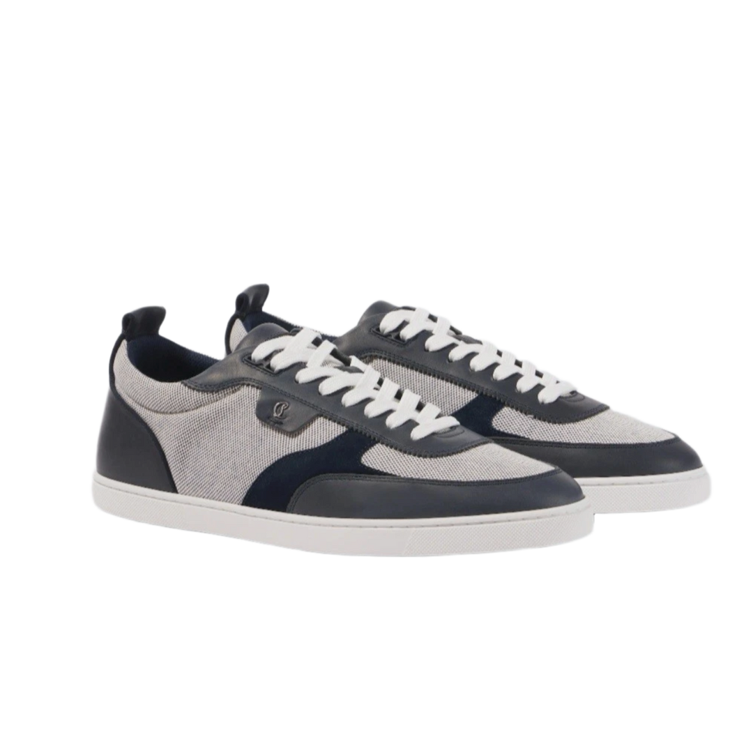 Christian Louboutin 'Navy' Tutti Rui Canvas Leather Sneakers