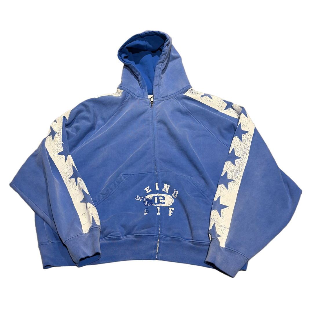 SecndSlf 'All Star Field Day' Blue ZIp Up Hoodie