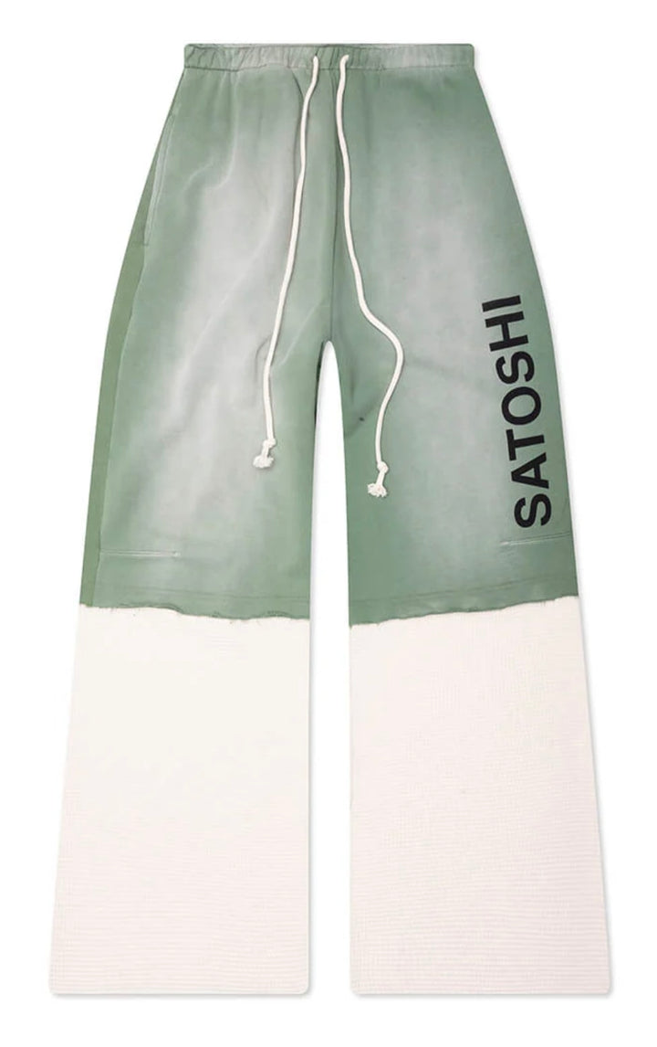 Satoshi Nakamoto 'Olive' Double Layer Sweatpants